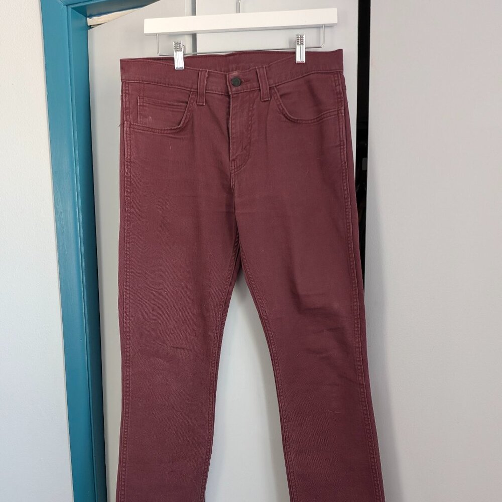 Levi's 511 Denim Maroon Jeans, Men's Size 32x32